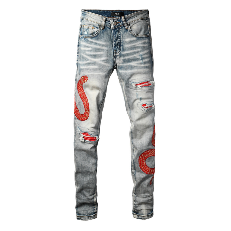Amiri Red Snake Jeans · Talla 28 · Stock 1