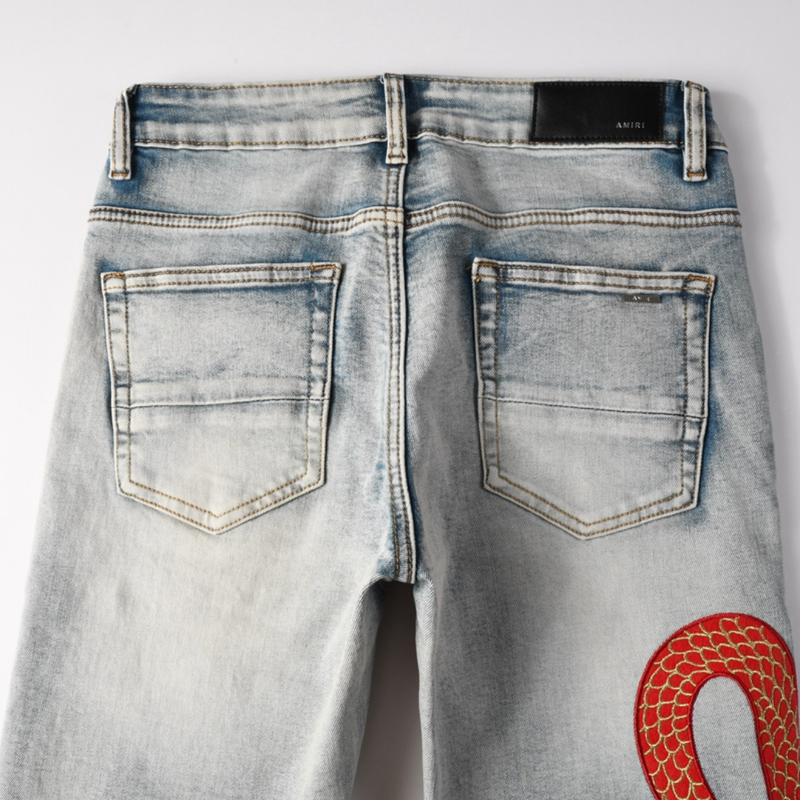 Amiri Red Snake Jeans · Talla 28 · Stock 1