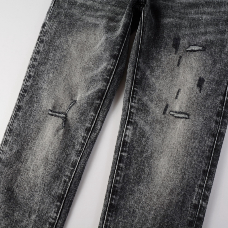 Purple Grey Ripped Jeans