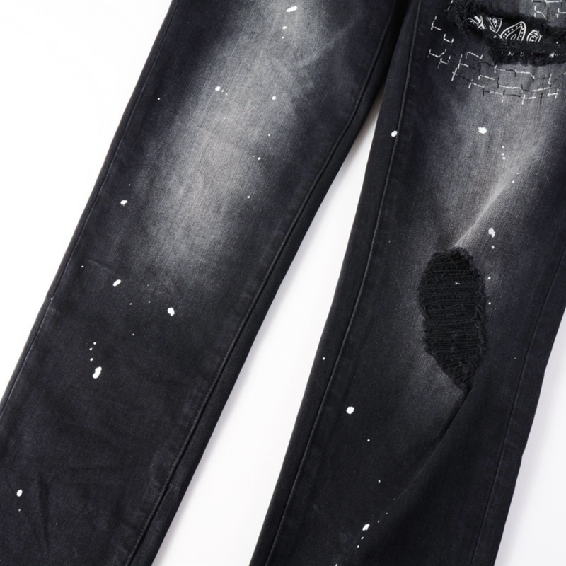 Purple Bandana Black Jeans