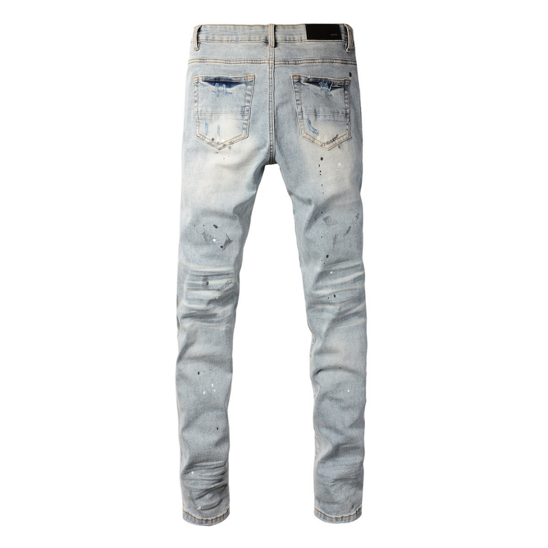 Amr Paint Ripped Jeans