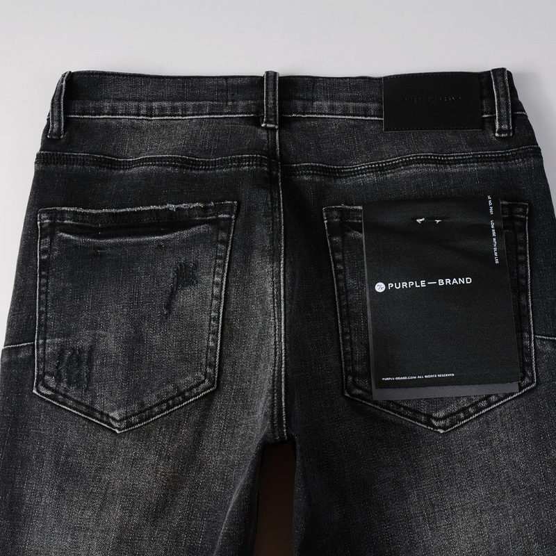 Purple Ripped Grey Black Jeans