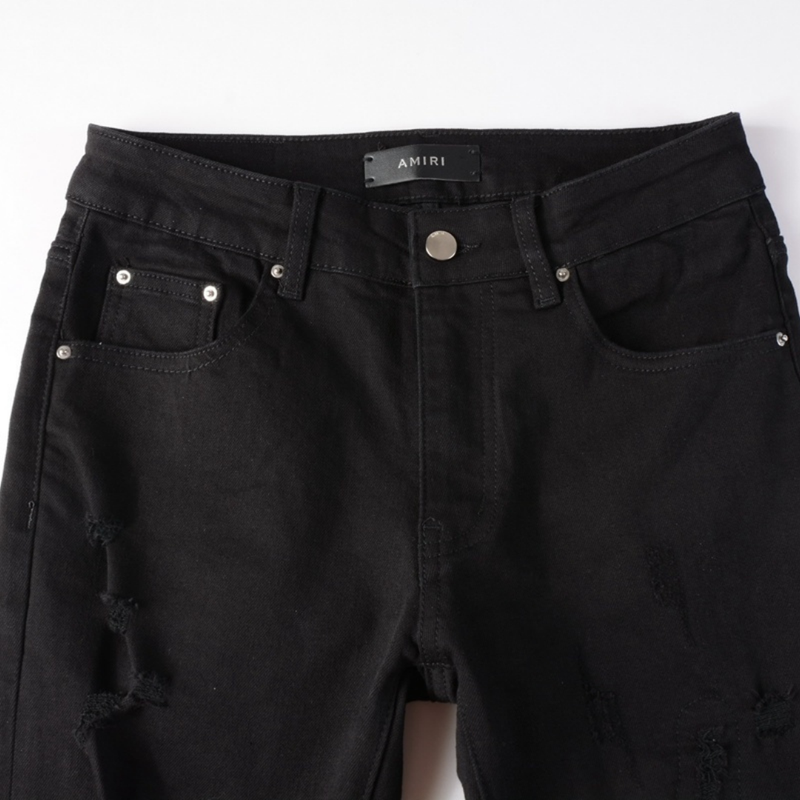Amr Bandana Black Ripped Jeans