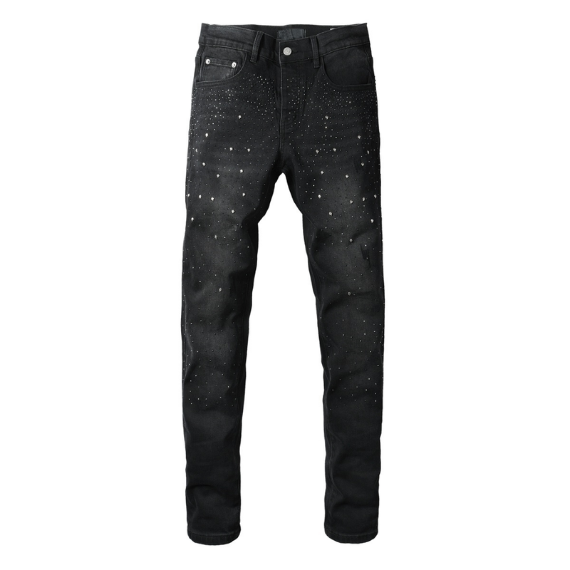 Purple Black Diamonds Jeans