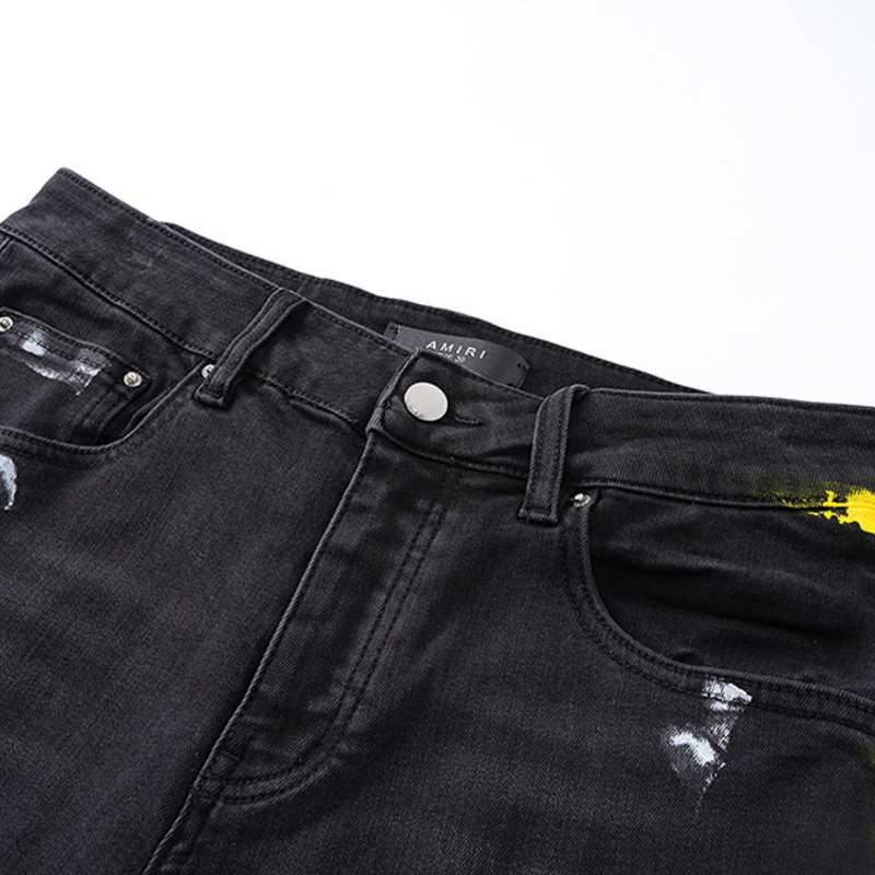 Amr Staggered Logo Jeans