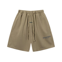 Essentials Shorts Camo Beige Logo Negro
