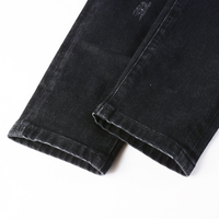 Amr Ripped Patch Black Jeans