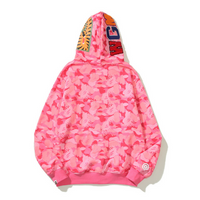 Bape Zip Hoodie Camo Rosa