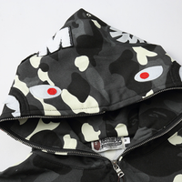 Bape Zip Hoodie Camo Negro Blanco