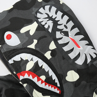 Bape Zip Hoodie Camo Negro Blanco