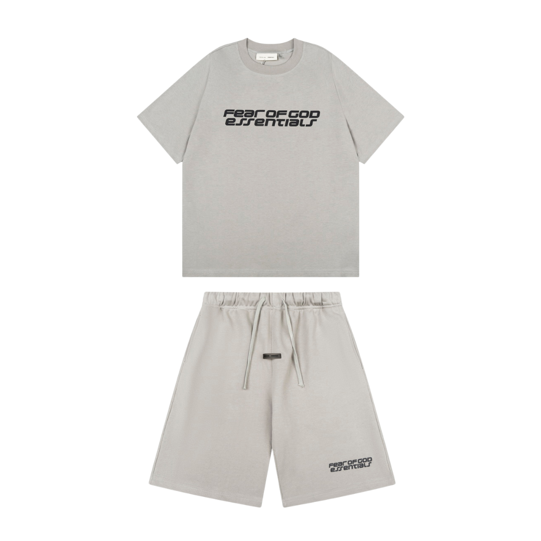 Essentials Short Set Liso Gris