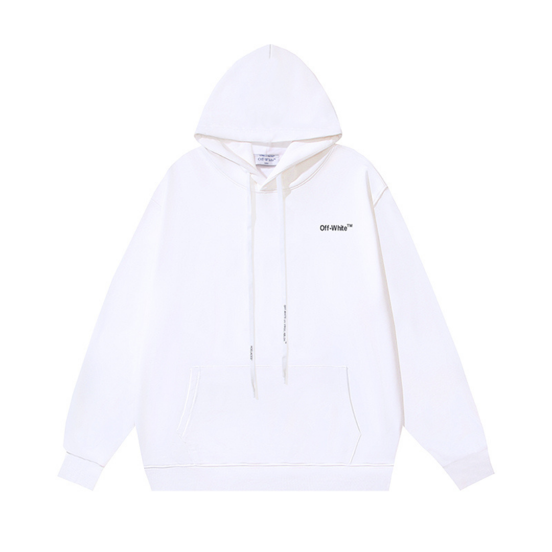 Off-White Off-W Monogram Hoodie - Negro Rosa Dragonfly
