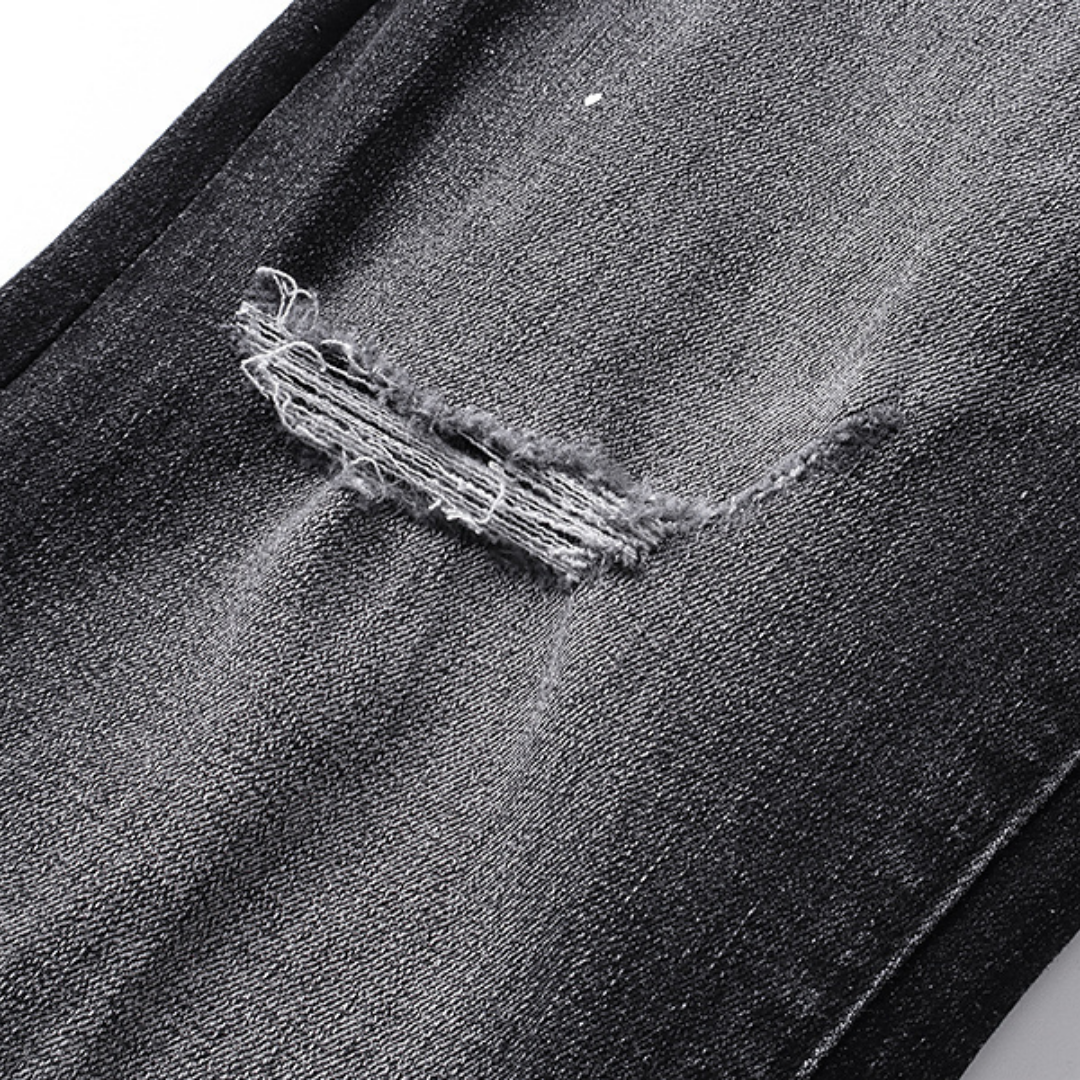 Purple Flared Jeans Camo Negro Blanco