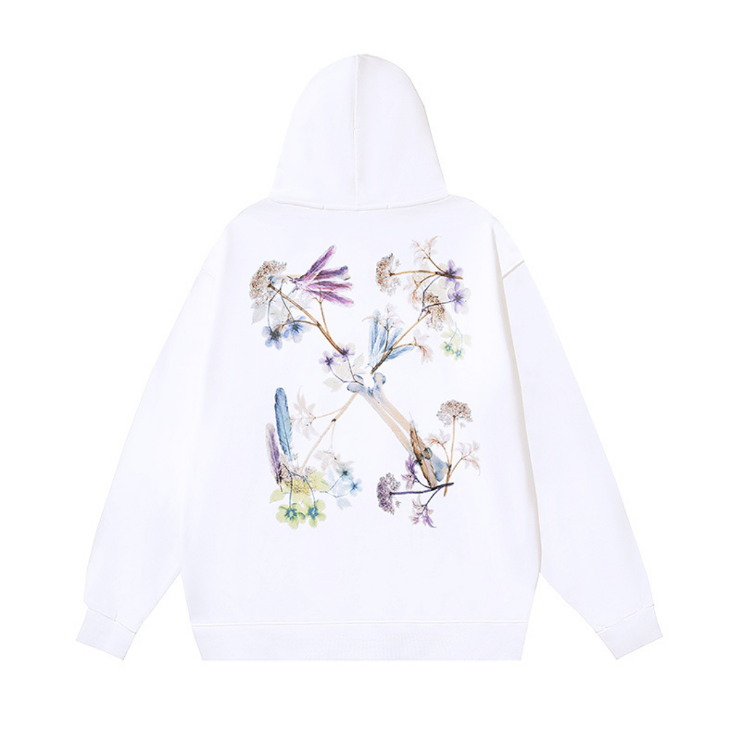 Off-White Off-W Monogram Hoodie - Negro Rosa Dragonfly