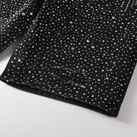 Purple Shorts Negro Estrellas Blancas