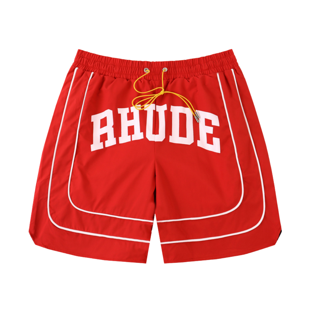 Pantalon Rh*de Rojo Corto Rojo Diseño En