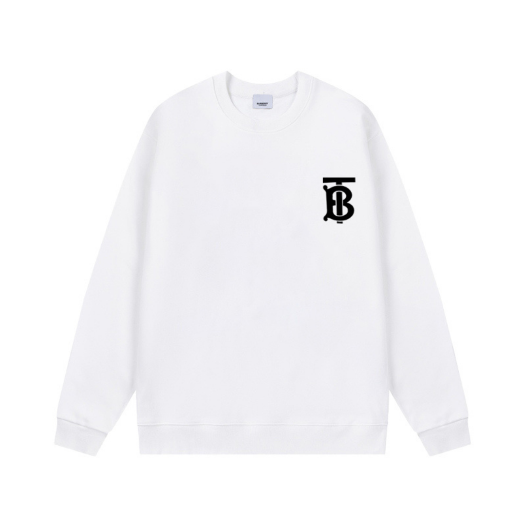 Monogram Hoodie Blanco Logo Negro