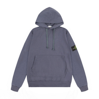 Buzo Stone Island Azul Negro Logo Blanco