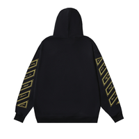Off-White Off-W Monogram Hoodie - Negro Blanco Oro Letras Amarillo
