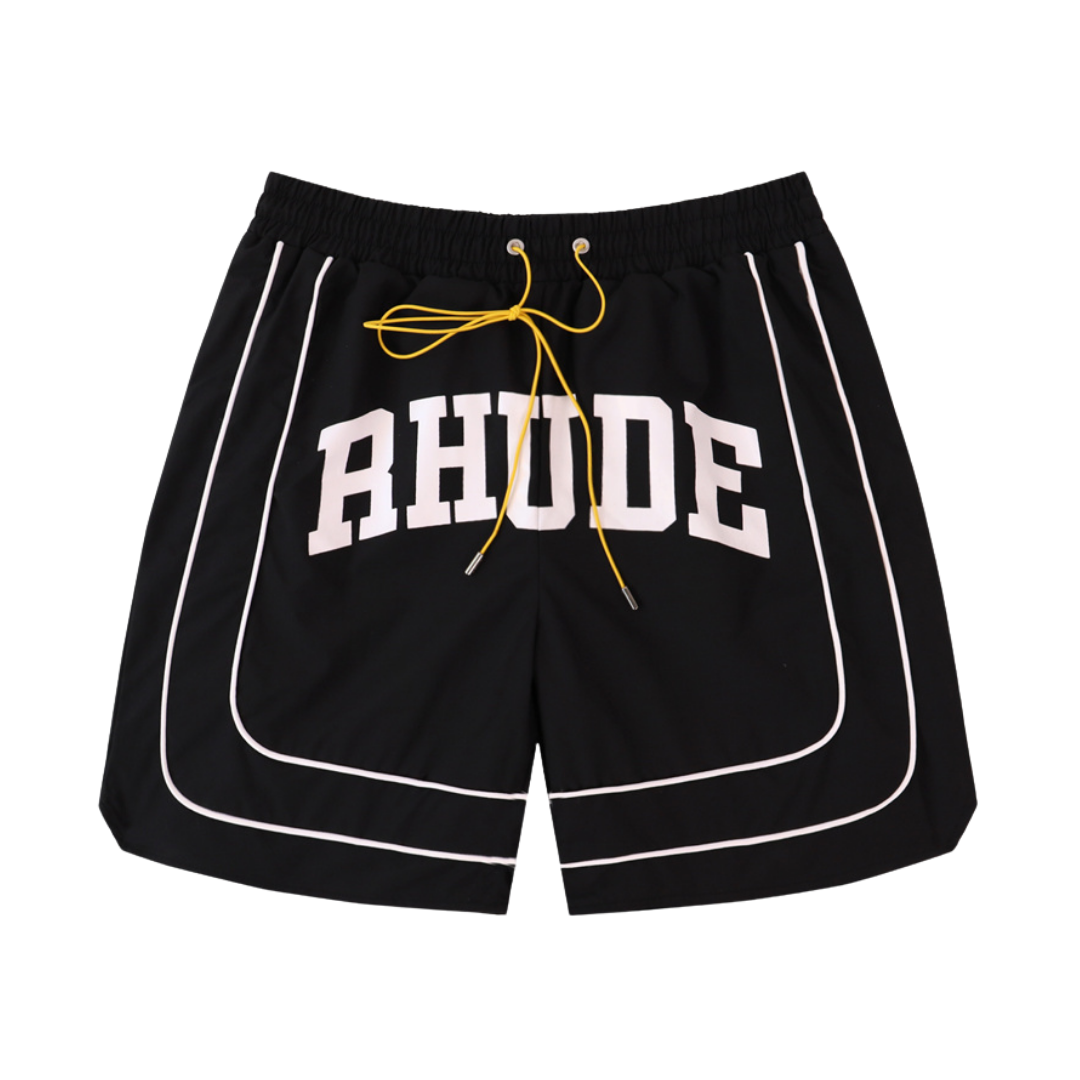 Pantalon Rh*de Negro Negro Blanco Rhude