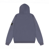 Buzo Stone Island Azul Negro Logo Blanco