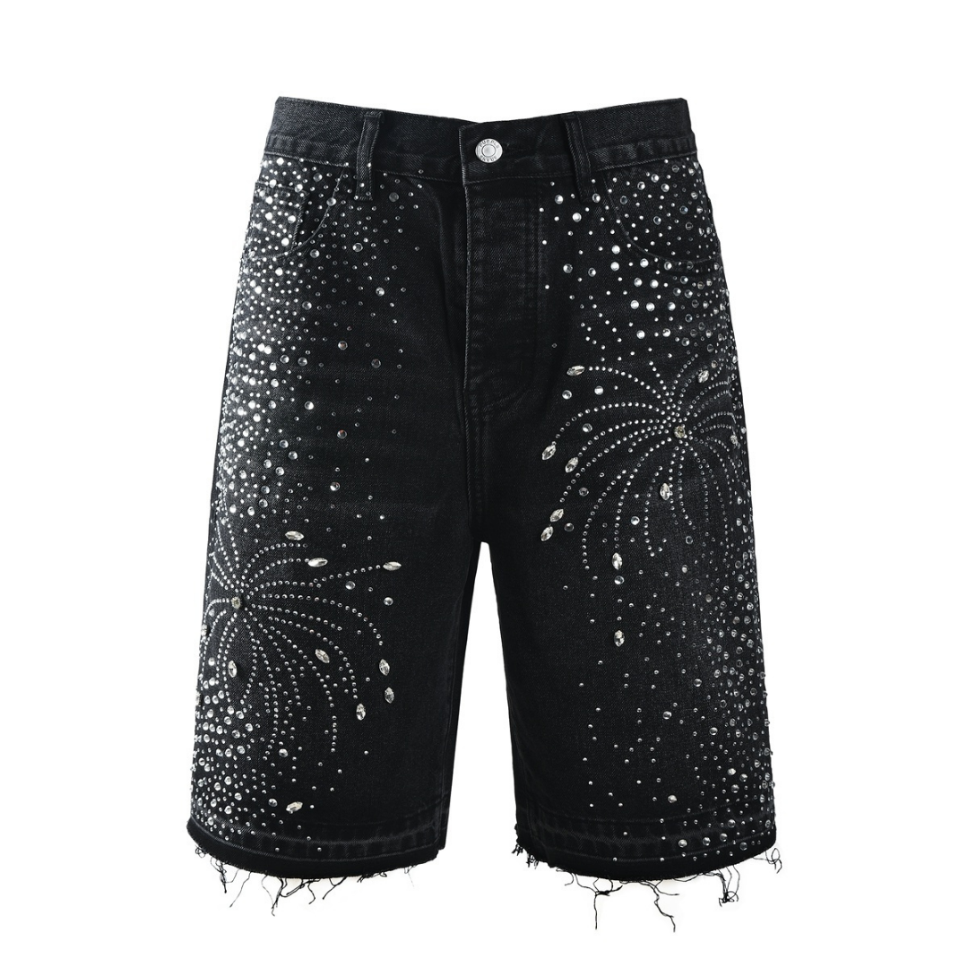 Purple Shorts Negro Estrellas Blancas 2