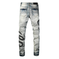 Amr Black Snake Jeans Negro
