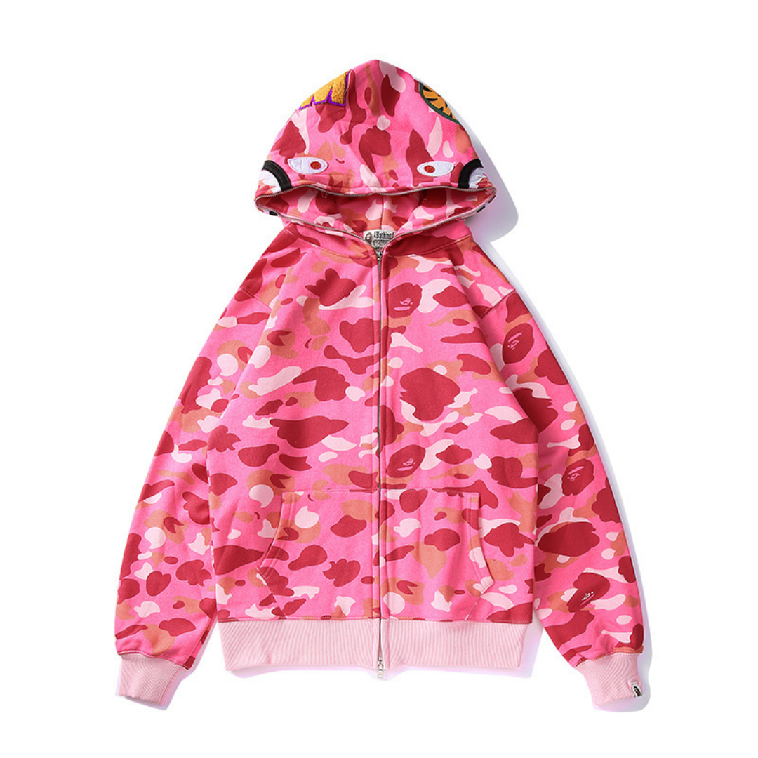 Bape Zip Hoodie Camo Rosa 3