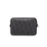 Messenger Bag Negro Monograma Amarillo
