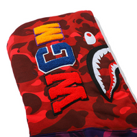 Bape Zip Hoodie Camo Rojo Shark