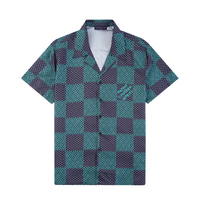 Monogram Short Set Check Azul Verde