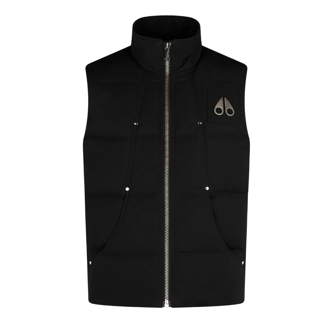 Moose Gilet Negro Logo Blanco