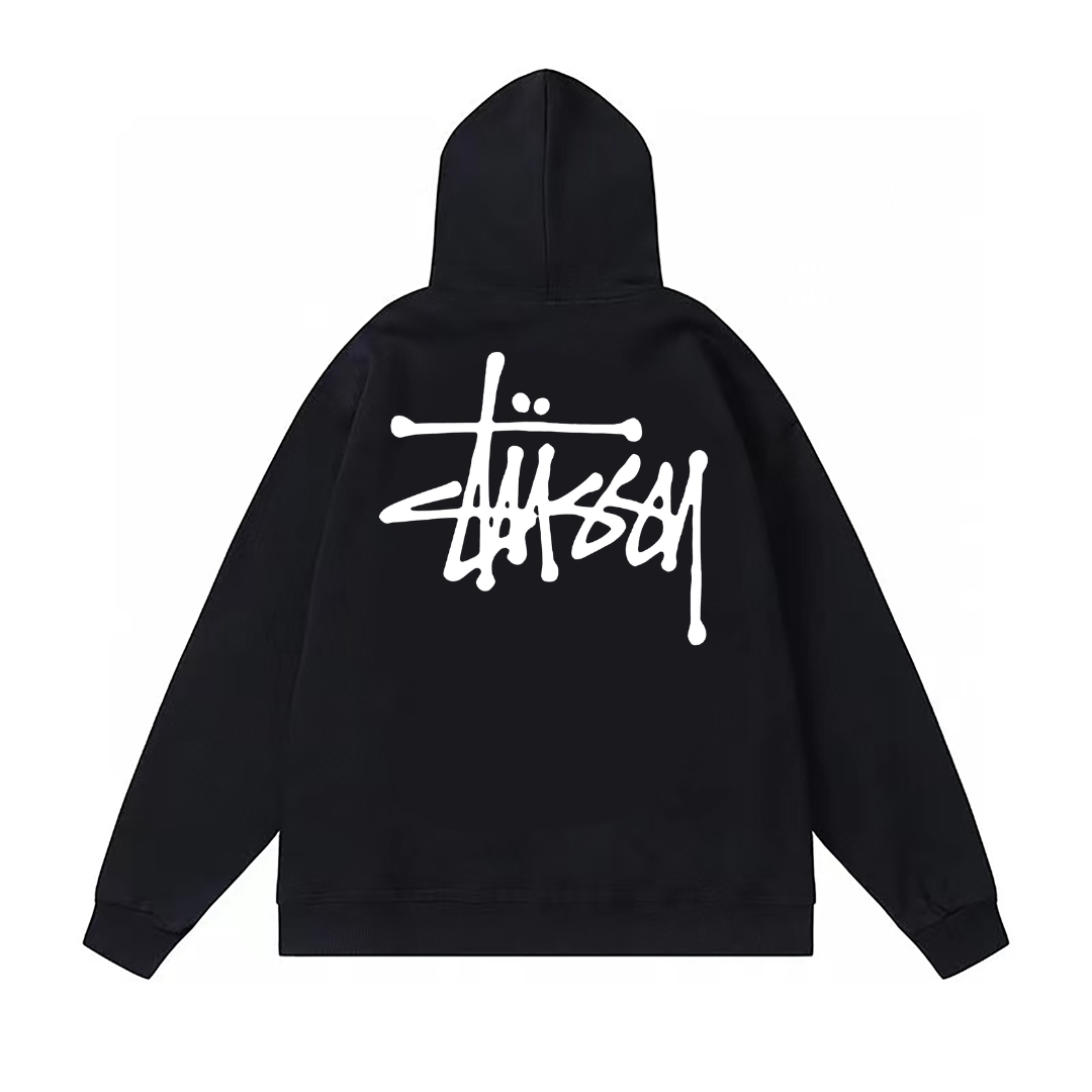 Buzo Stussy Negro Blanco