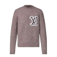 Monogram Sweater Camel Monograma Blanco