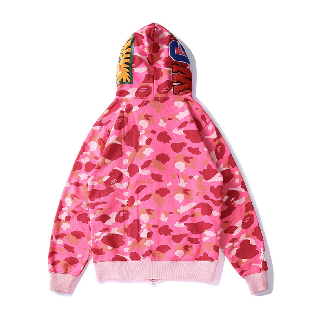 Bape Zip Hoodie Camo Rosa 3