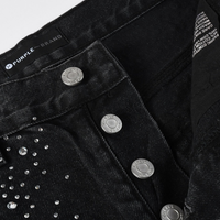 Purple Shorts Negro Estrellas Blancas 2
