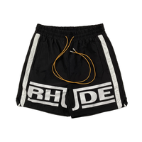Pantalon Rh*de Negro Corto Negro Blanco Rhude