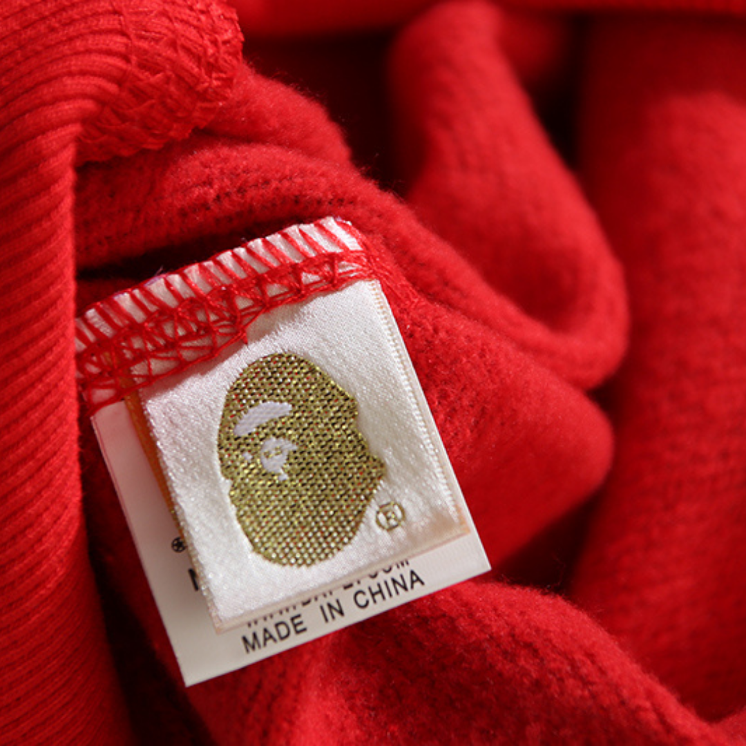 Bape Shark Hoodie Camo Rojo
