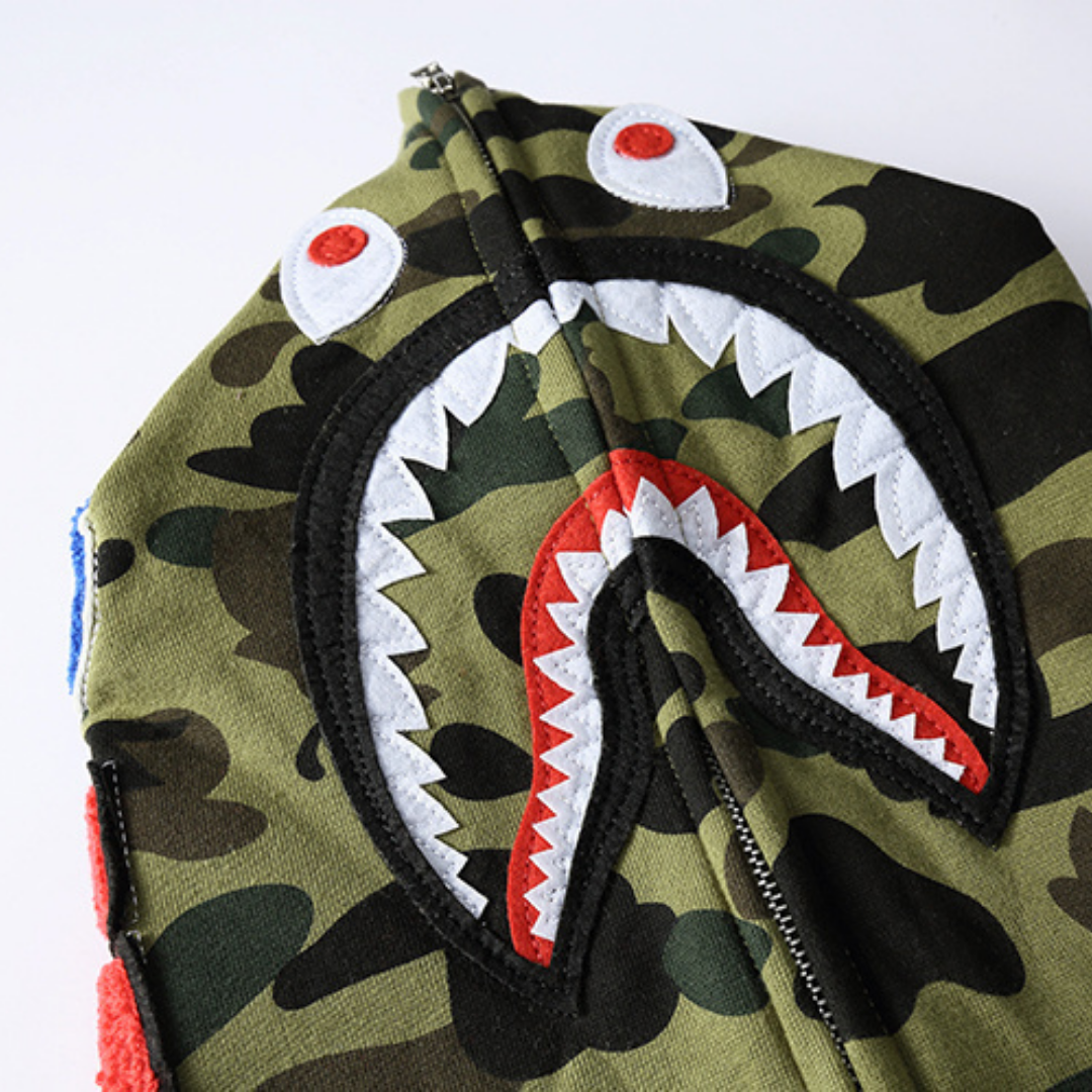 Bape Zip Hoodie Camo Verde