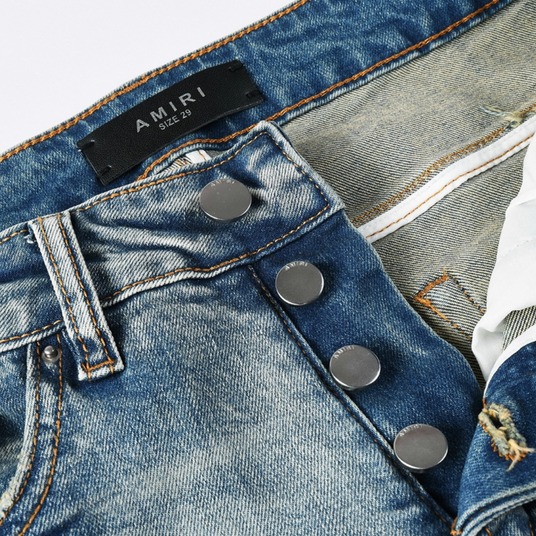 Amr Black Snake Jeans Negro