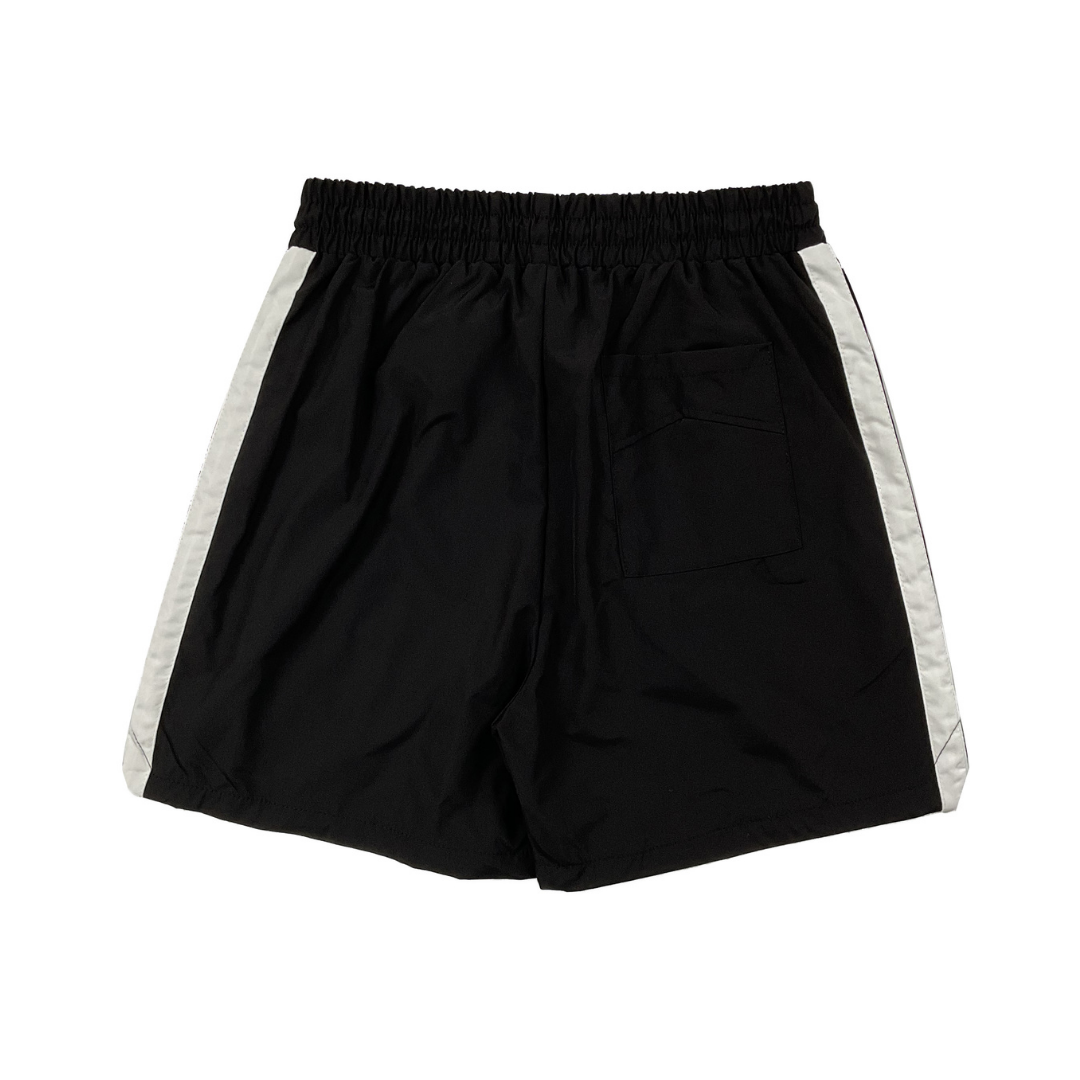 Pantalon Rh*de Negro Corto Negro Blanco Rhude