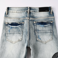 Amr Black Snake Jeans Negro
