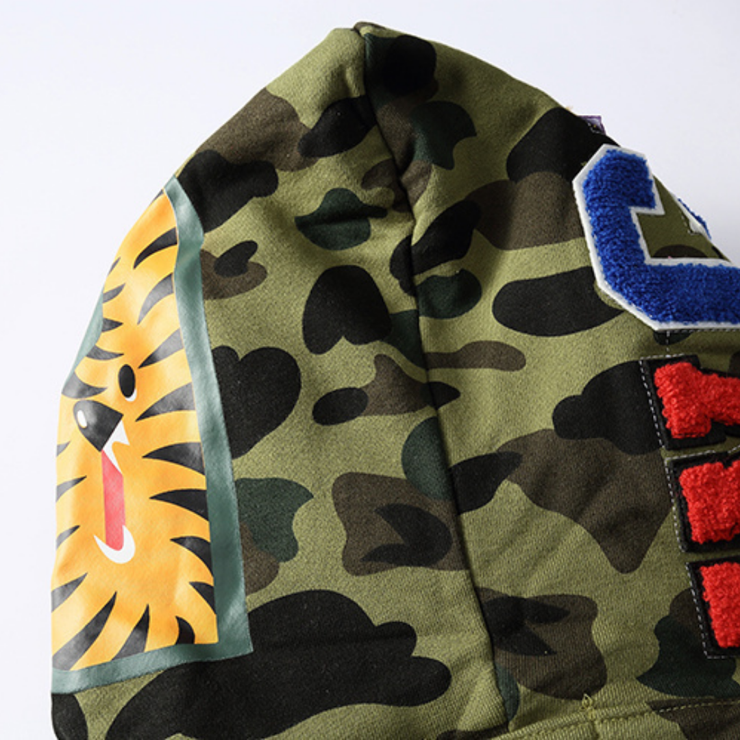Bape Zip Hoodie Camo Verde