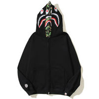 Bape Zip Hoodie Camo Negro Dientes