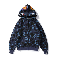 Bape Zip Hoodie Camo Azul