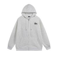 Buzo Stussy Gris Blanco