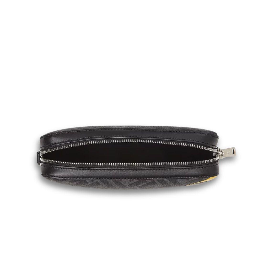 Messenger Bag Negro Monograma Amarillo
