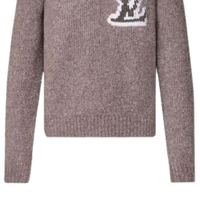 Monogram Sweater Camel Monograma Blanco