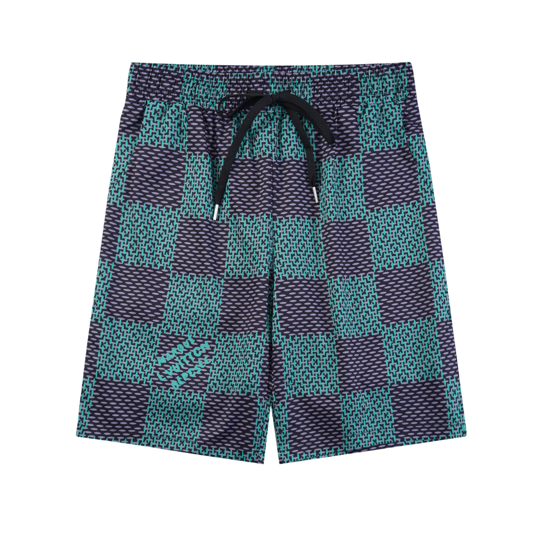 Monogram Short Set Check Azul Verde