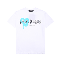 Camiseta Palm Angels Blanco/Azul Azul Grueso